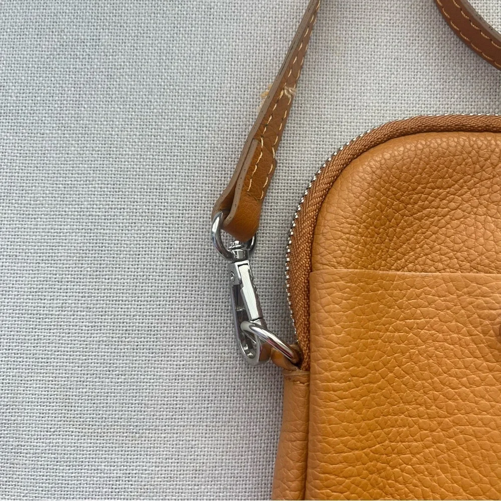Divina Firenze Crossbody Purse Tan Leather Made in Italy